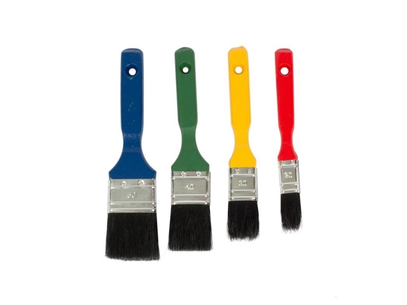 Flat Paint Brushes Set Okko (4 Pcs)