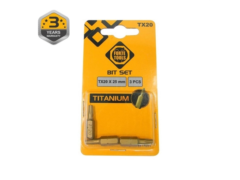 Forte Titanskruebit Tx20x25 Mm 3 Stk.