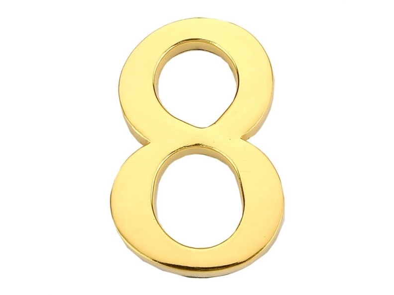 Portnummer 8 GP-8 45 mm guld | Huset - Inredning - Husnummer | GameStuff