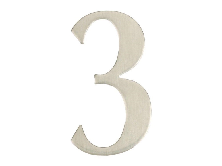 Portnummer 3 SS-3 62 mm rostfritt stål | Huset - Inredning - Husnummer | GameStuff