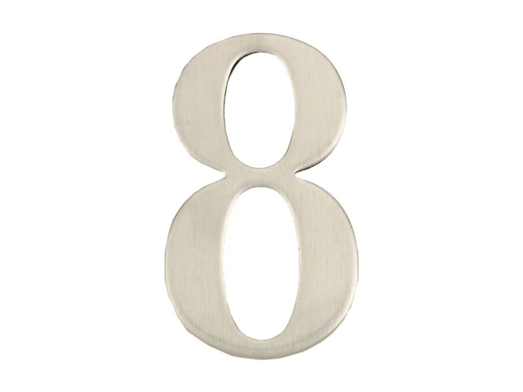 Dörrnummer 8 SS-8 62 mm rostfritt stål | Huset - Inredning - Husnummer | GameStuff