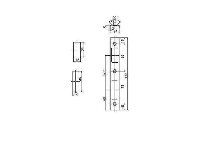 Lob Strike Plate Ru90 Front Plate U-Shaped