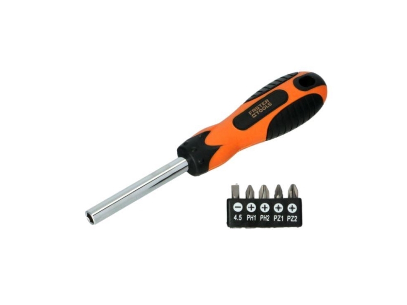 Faster Tools Faster Tools Schraubendreher + 5 Bits Eine Größe