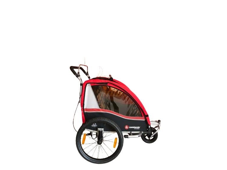 Fahrradtransport Lombardo, Polyester, Schwarz/Rot