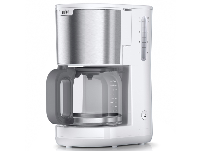 Braun Kf 1500, Espressomaskine, Malet Kaffe, 1000 W, Hvid