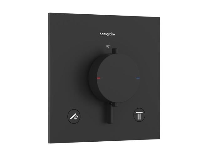 HG Ecostat Comfort E - t infälld med spärr t 2 uttag Matt svart | VVS Artiklar - Badrum - Amatures och reservdelar | GameStuff