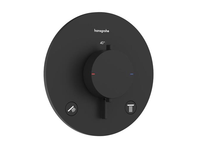 HG Ecostat Comfort S - t infälld med spärr t 2 uttag Matt svart | VVS Artiklar - Badrum - Amatures och reservdelar | GameStuff