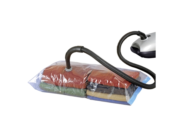 WENKO 3792720100, Opbevaringspose til blødt tøj, Transparent, Polyamid, Polyethylen, Lynlås, 56 cm, 90 cm