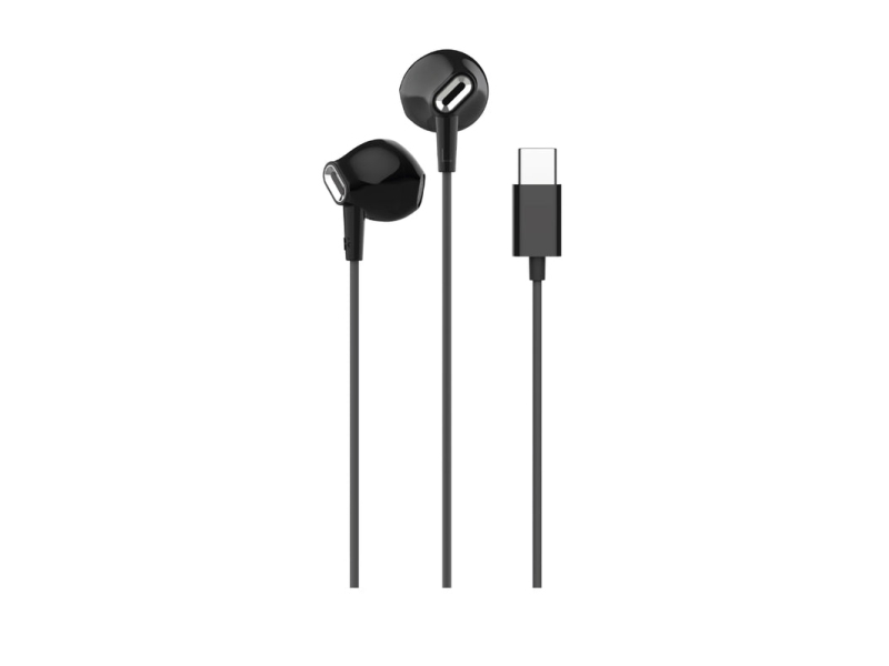 PURO PUIPHF34USBCBLK, Sladdansluten, Samtal/musik, 20g, Headset, Svart | TV, Ljud & Bild - Hörlurar & Mikrofoner | GameStuff