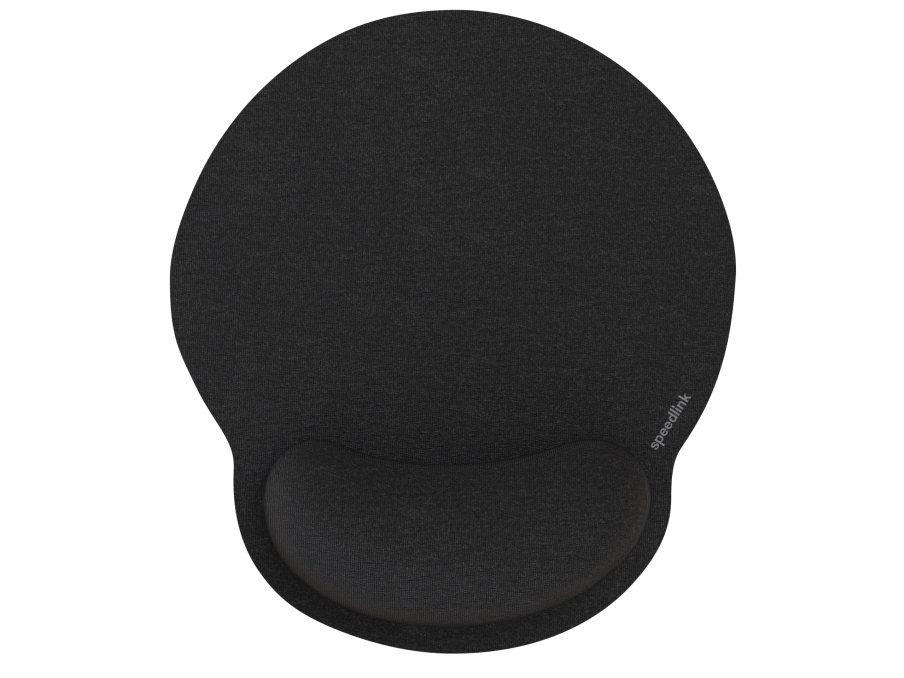 Speedlink Vellu Memory Foam Mauspad, Schwarz, Schwarz, Einfarbig, Memory-Schaum, Handgelenkauflage