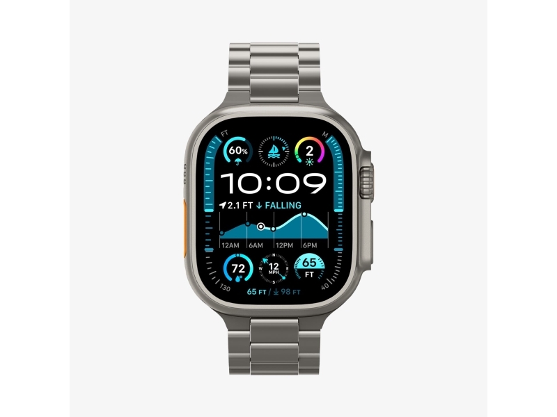 Spigen Modern Fit Titanium, Band, Smartwatch, Titanium, Apple, Apple Watch Ultra (49Mm), Apple Watch Ultra 2 (49Mm), Rustfrit Stål