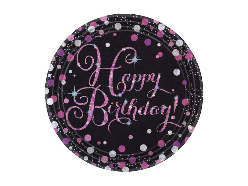 Pink Sparkling tallerkner