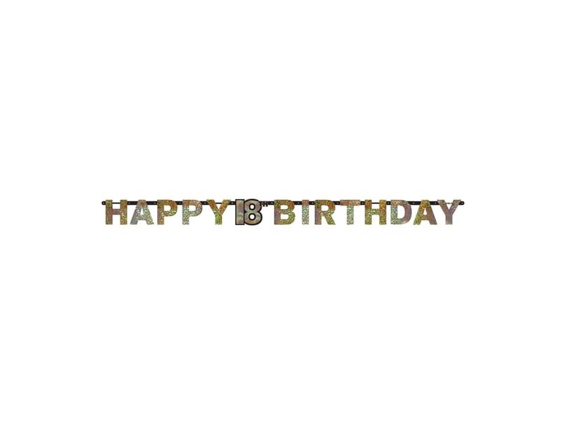 18 vuotta Hyvää syntymäpäivää banneri