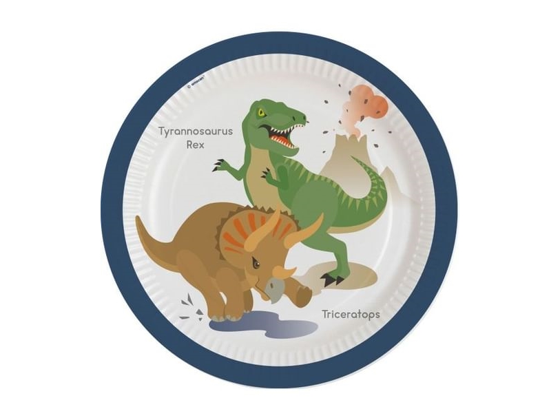 Happy dinosaurietallrik, 23 cm | N - A | GameStuff