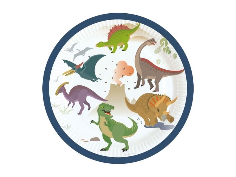 Happy Dinosaur Tallerken, 18Cm
