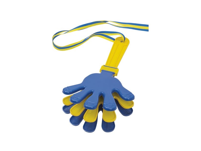 Blauer Und Gelber Handklatscher