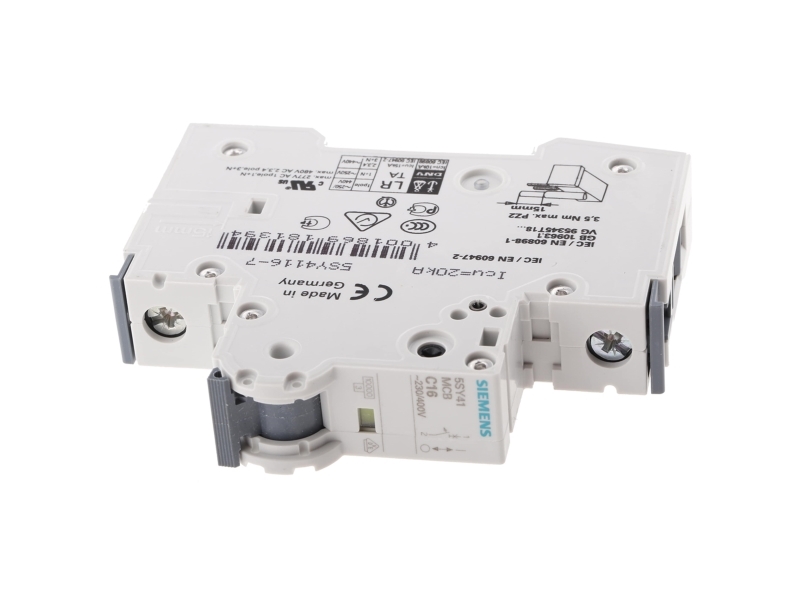 Siemens Miniatureafbryder 16 A 1-Polet C (5Sy4116-7)