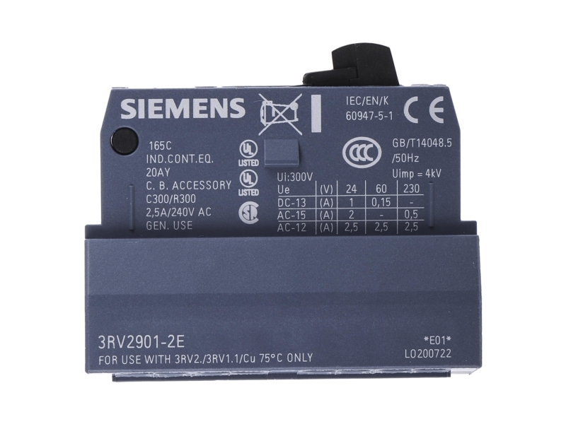 Siemens 3Rv2901-2E Hilfskontakt 1 Stück (B X H X T) 45 X 13 X 17 Mm