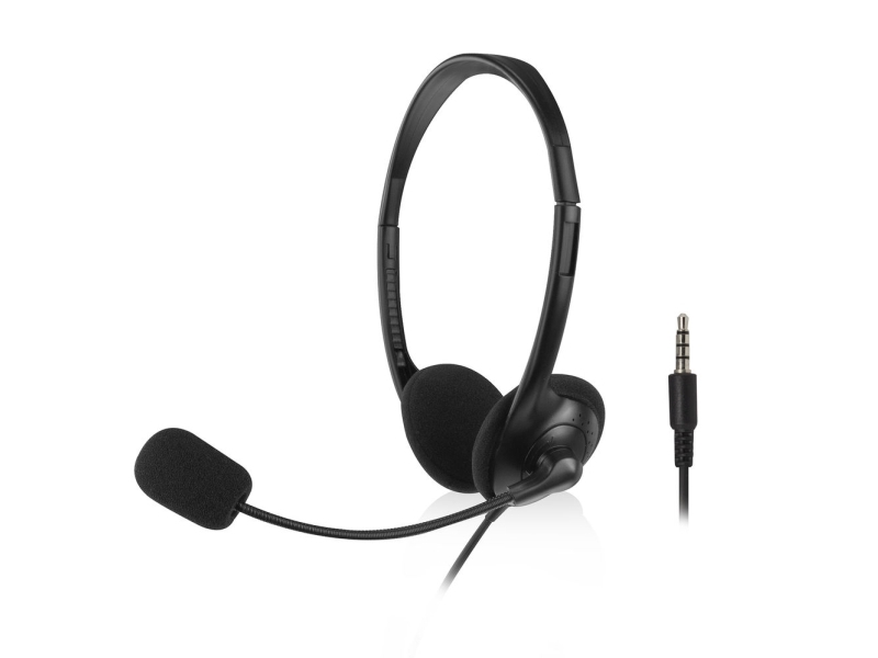 Act Ac9330 Headset Med Hovedbøjle Til Kontor/Callcenter Sort (Ac9330)