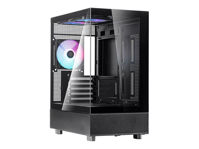 Silverstone Lucid 04 - Micro-Atx - Micro Atx - Sidepanel Med Vindue (Hærdet Glas) - Ingen Strømforsyning (Atx / Ps/2) - Sort - Usb/Lyd