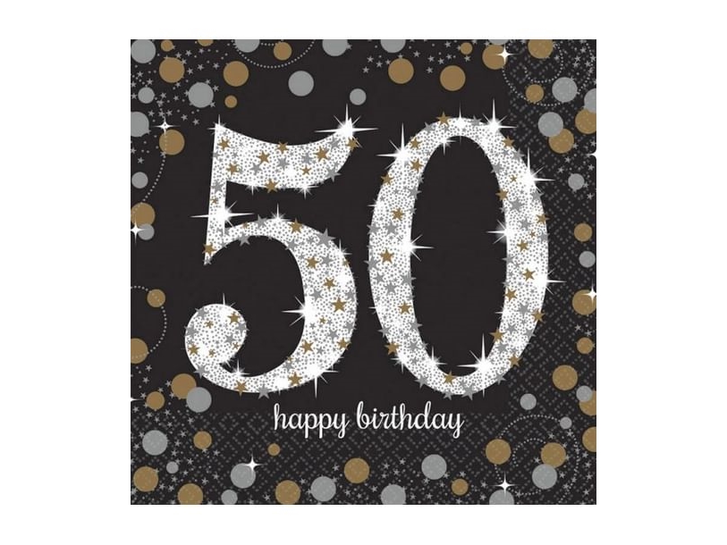 Servietten 50 Jahre Sparkling
