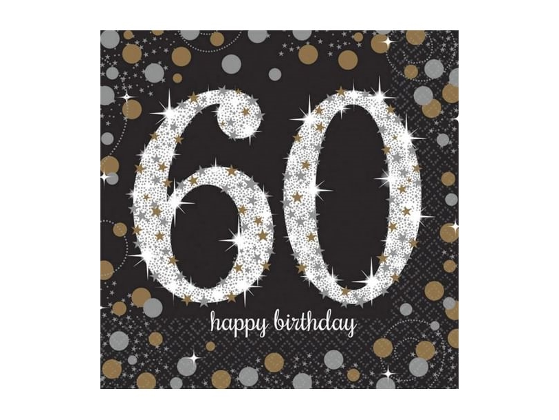 Servietten 60 Jahre Sparkling