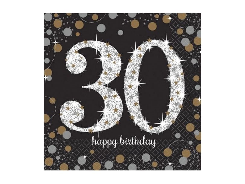 Servietten 30 Jahre Sparkling