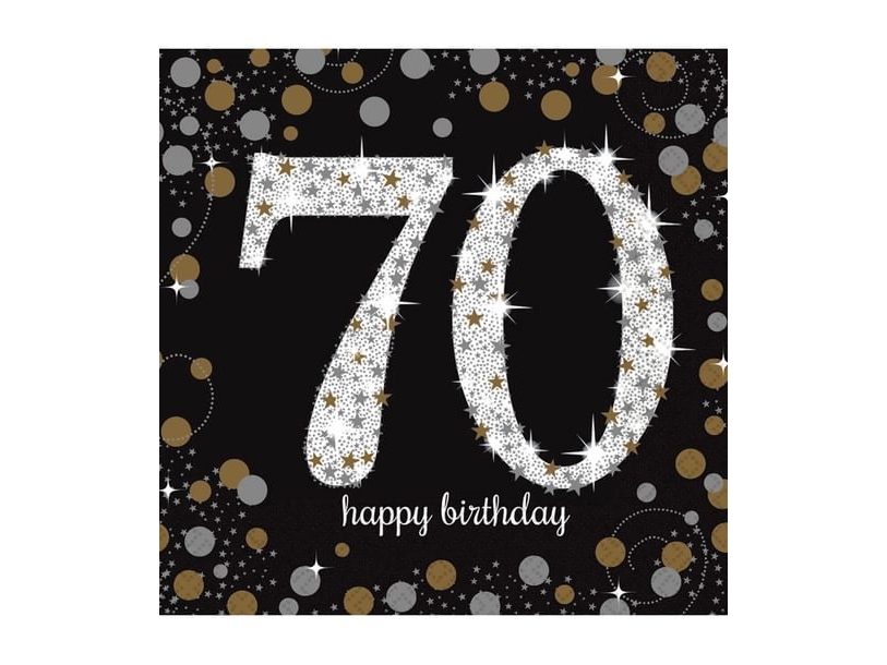 Servietten 70 Jahre Sparkling