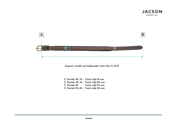 Jacson Halsband Arezzo Braun 40 Cm