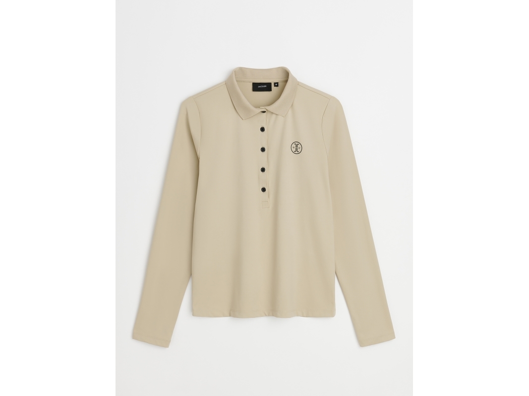 Jacson Ylva Langarm Piké Beige S