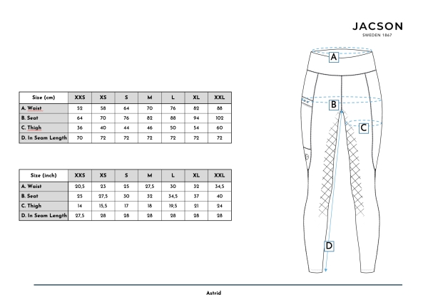 Jacson Astrid Ridtights Grå | Sällskapsdjur - Häst - Til ryttaren | GameStuff