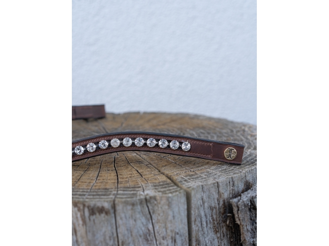 Pandebånd Crystal Silver Brown
