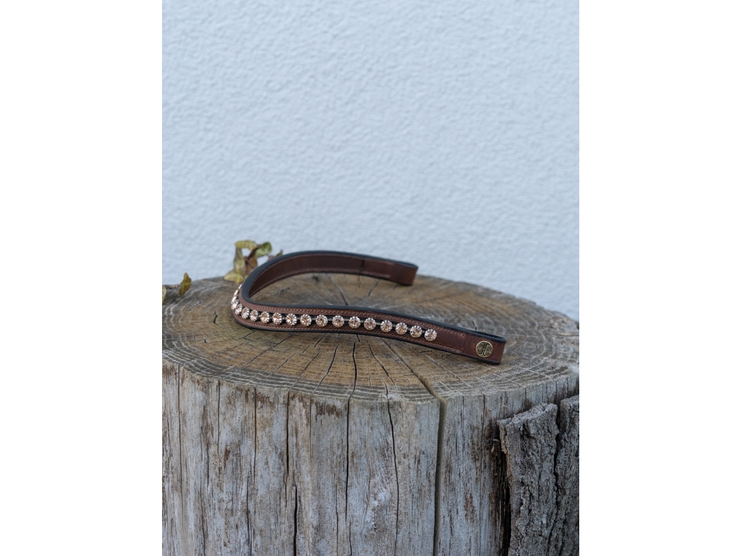 Pandebånd Crystal Pink Brown Pink Co