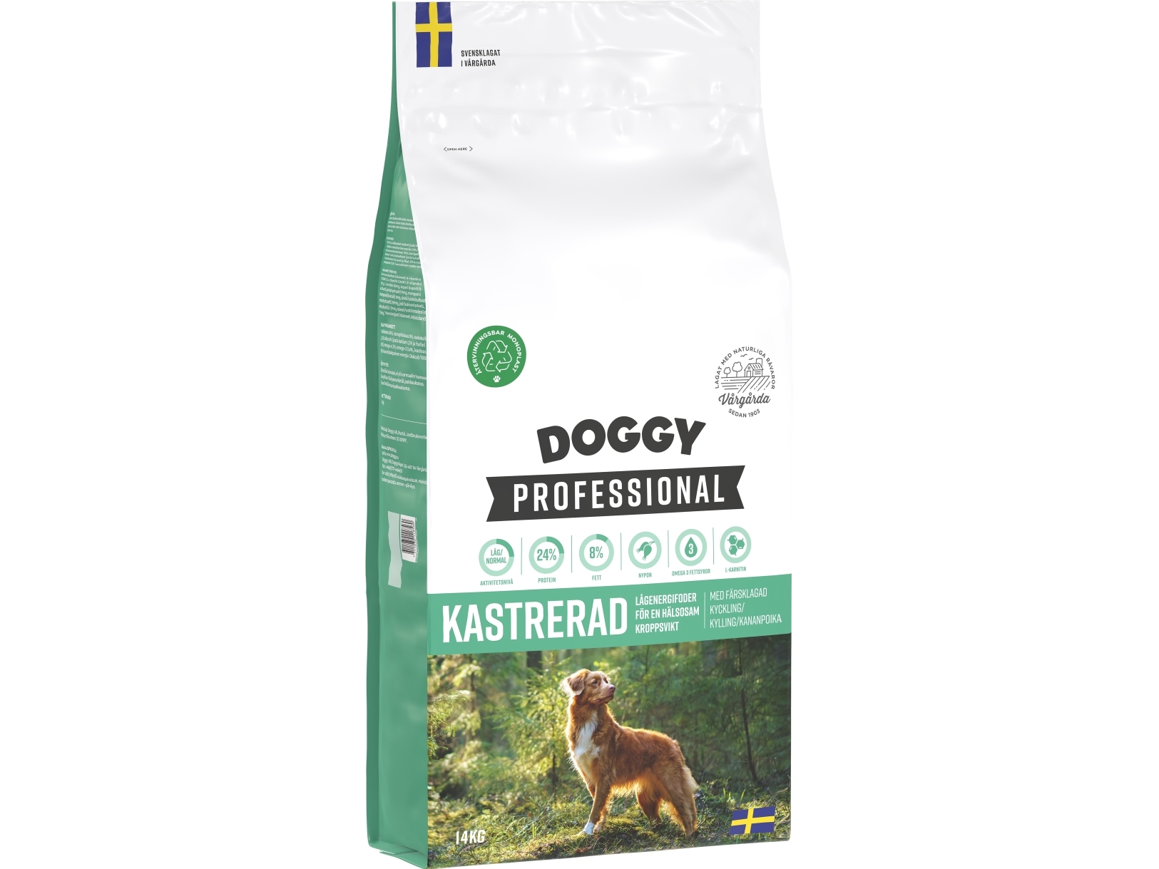 Doggy Professional Kastrerad Hundefutter 14Kg