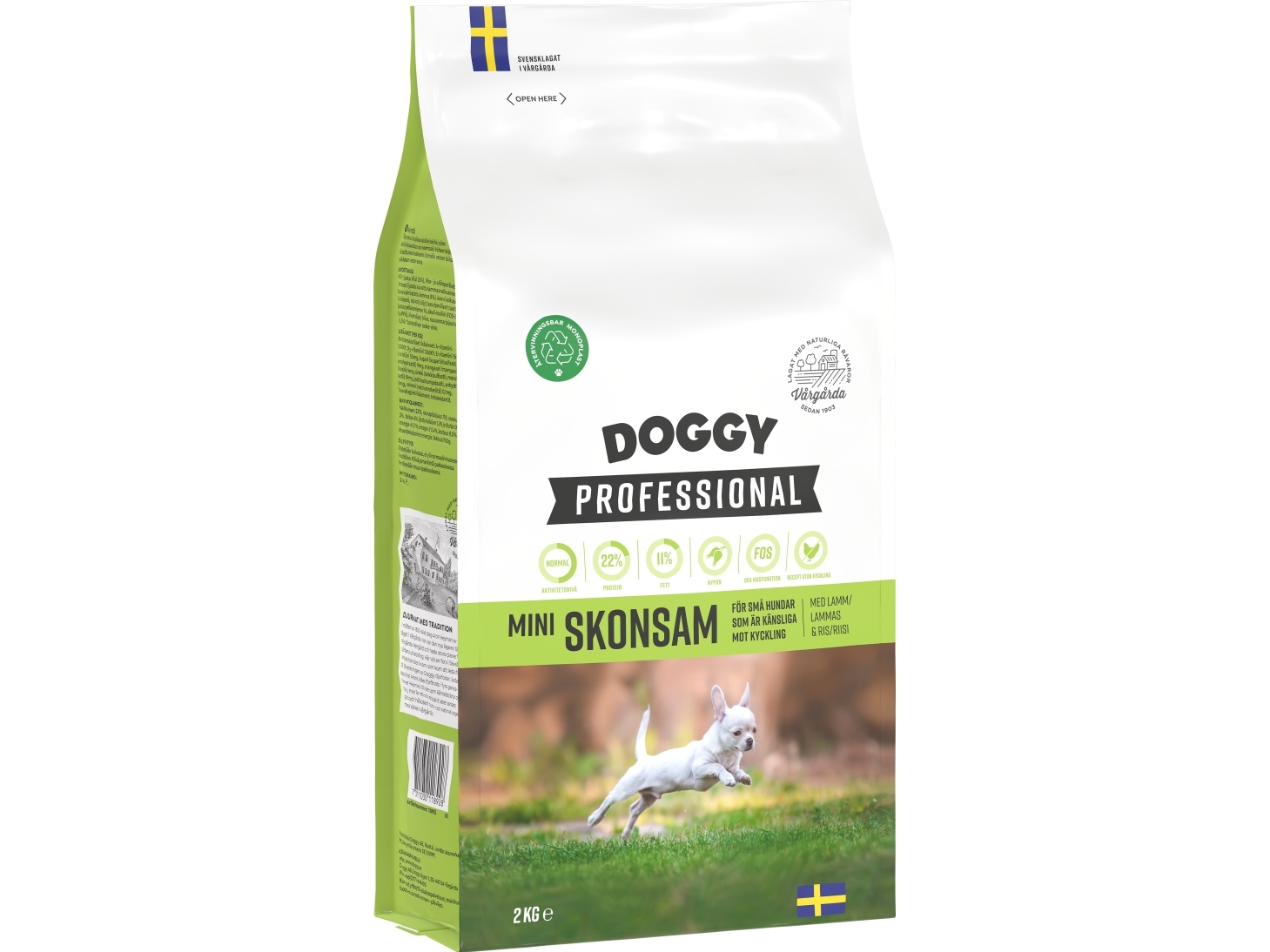 Doggy Professional Mini Skonsam Hundfoder 2Kg