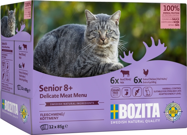 Bozita Senior 8+ Meat Menu In Sauce Nassfutter Für Katzen 12X