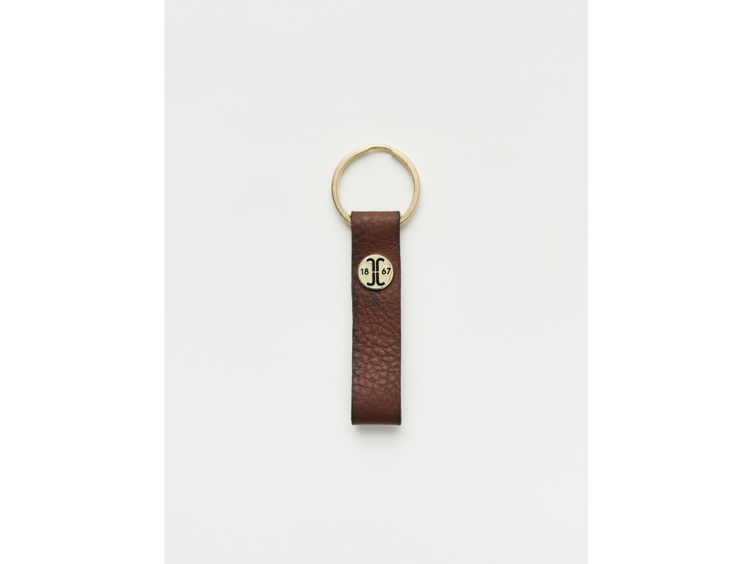 Nøglering Læder brun