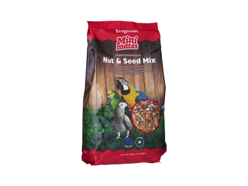 Dogman Mini mates Nødder og frøblanding Papegøje