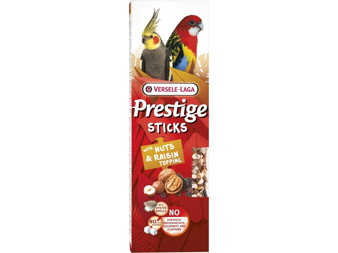 Versele Laga Prestige Sticks Big Parakeets Nuts & Raisin 2p