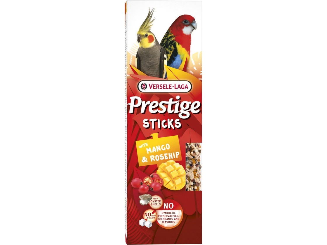 Versele Laga Prestige Sticks Big Parakeets Mango & Rosehip 2p