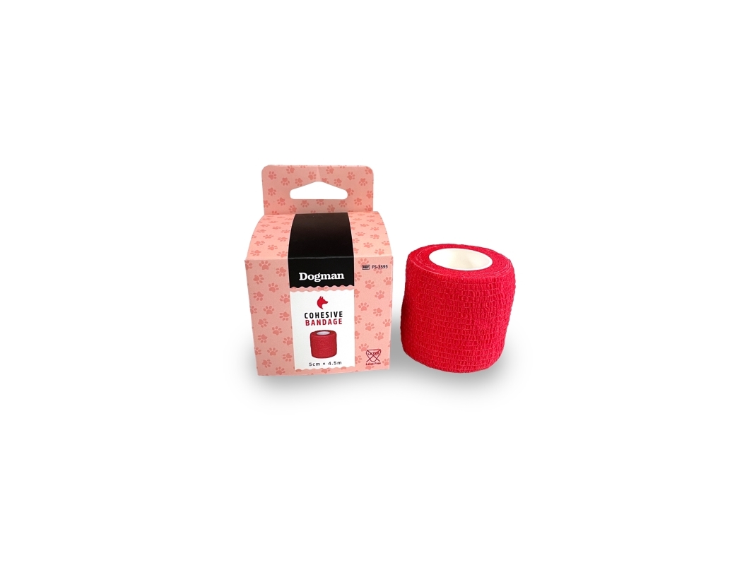 Dogman Selvhæftende Bandage Rød 4,5m