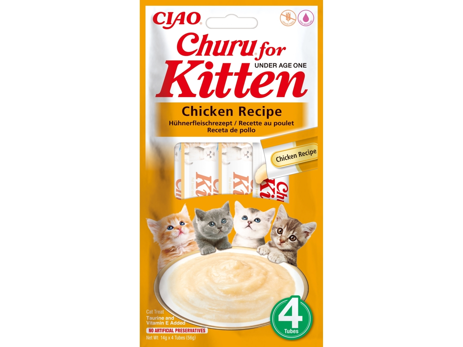 Churu Cat Kitten Chicken 4x14g | Sällskapsdjur - Katt - Kattgodis | GameStuff
