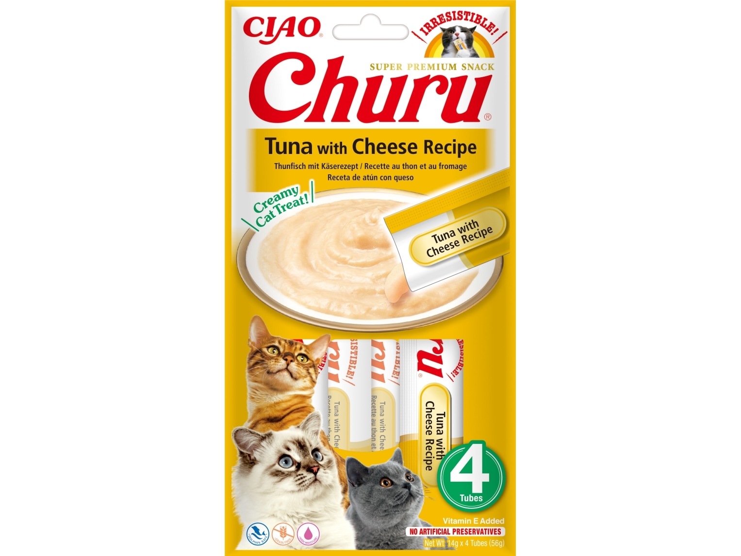 Churu Cat Cremy Tuna With Cheese 4x14g