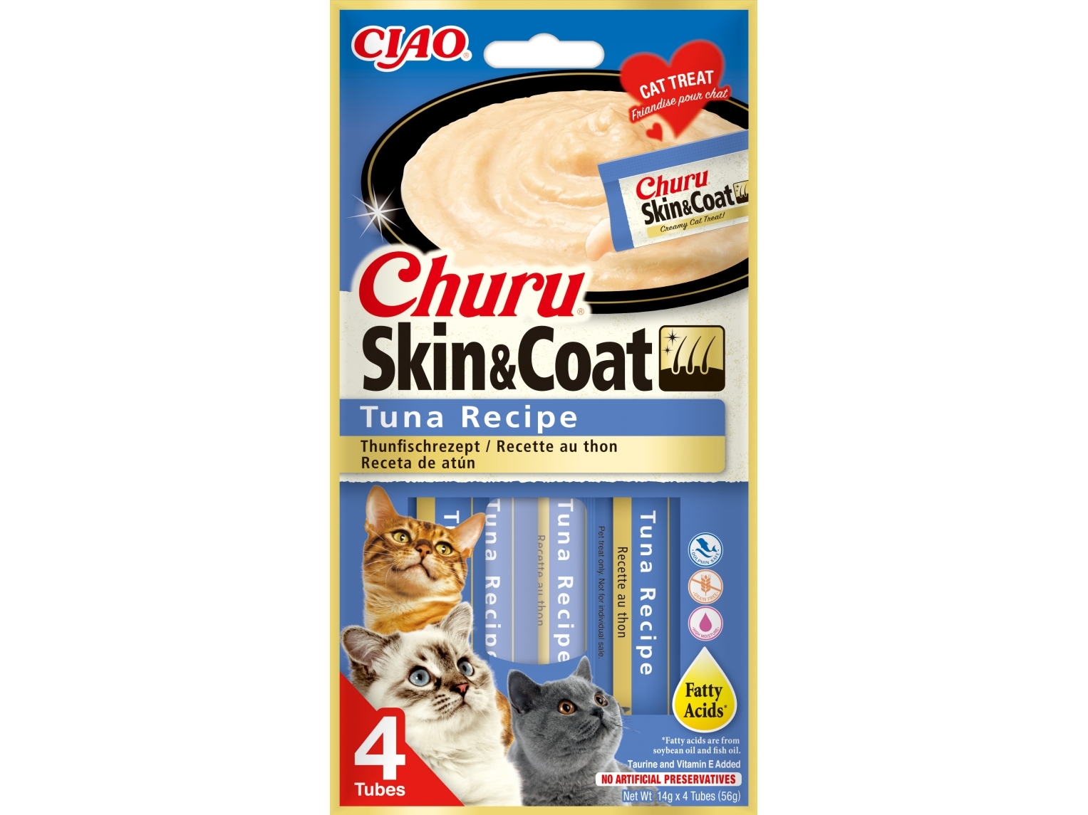 Churu Cat Skin & Coat Tuna 4x14g