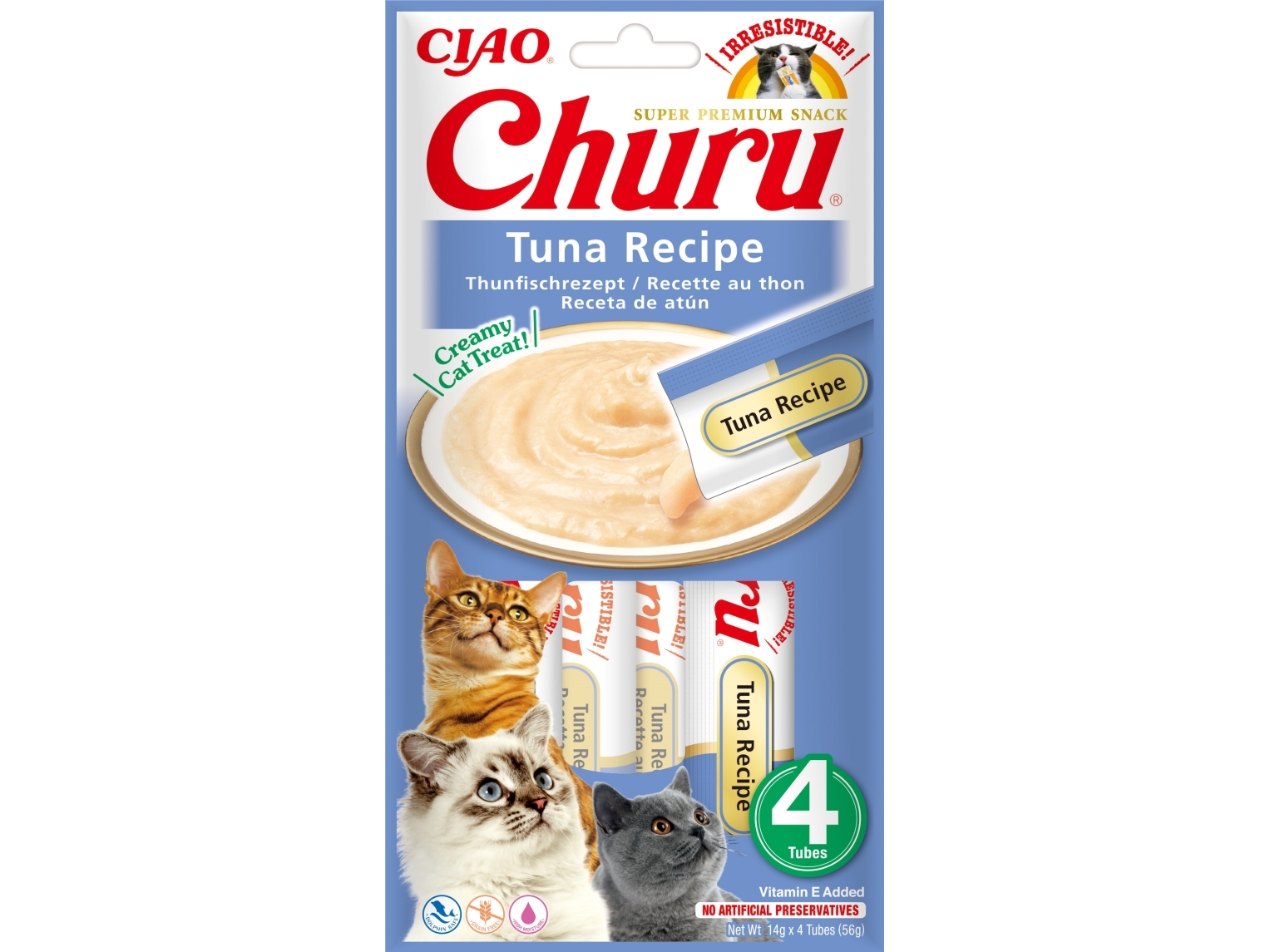 Churu Cat Cremy Tuna 4x14g | Sällskapsdjur - Katt - Kattgodis | GameStuff