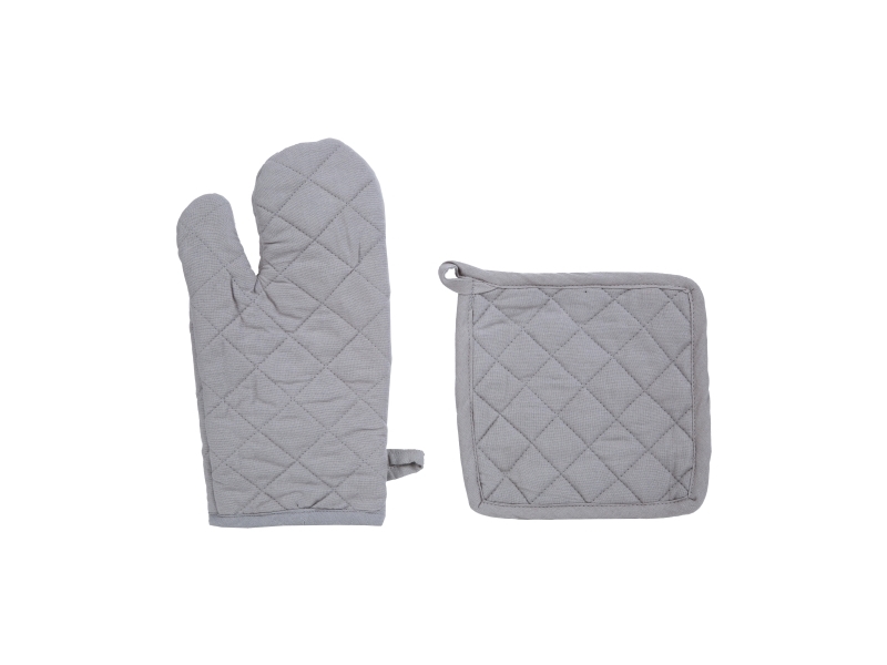 Atmosphera Küchenhandschuh + Unterlage Farbe Grau