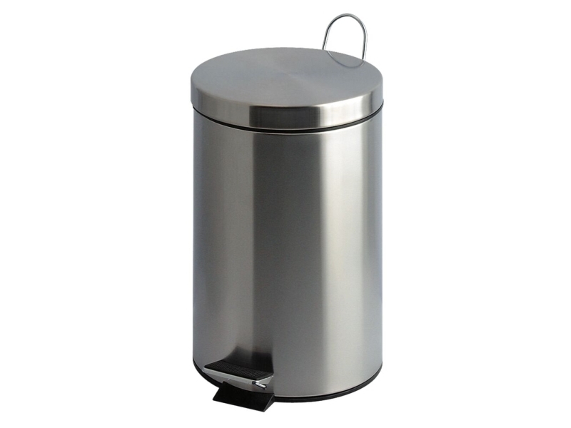 Treteimer, V-Teil, Stahl Matt, Stahl, 30 L