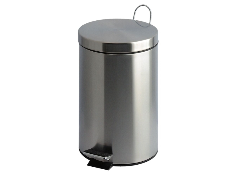 Treteimer, V-Teil, Stahl Matt, Edelstahl, 3 L