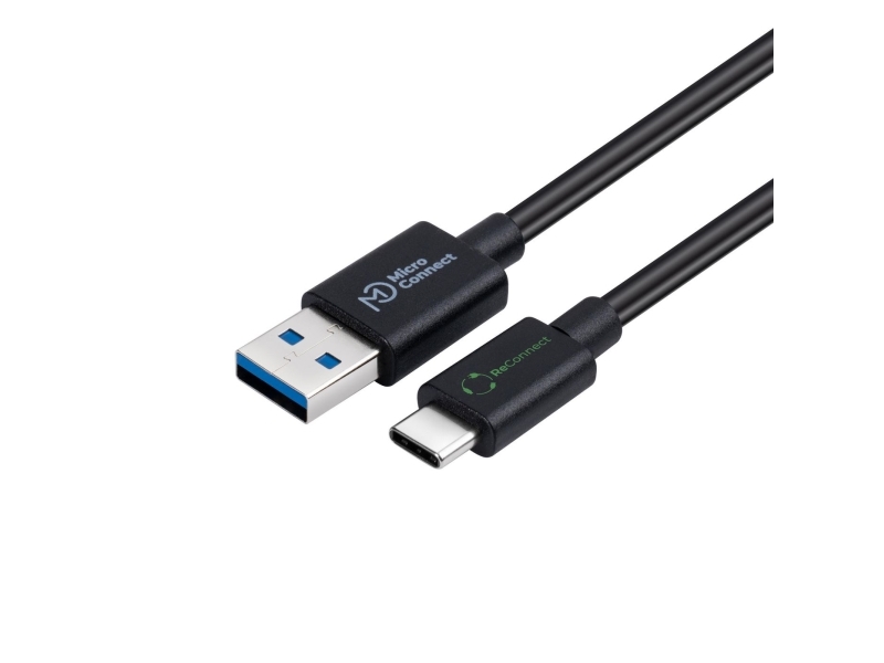 Microconnect Usb-Kabel Usb-A Auf Usb-C 1 M Schwarz (Reconnect (Grs) Usb-C To)