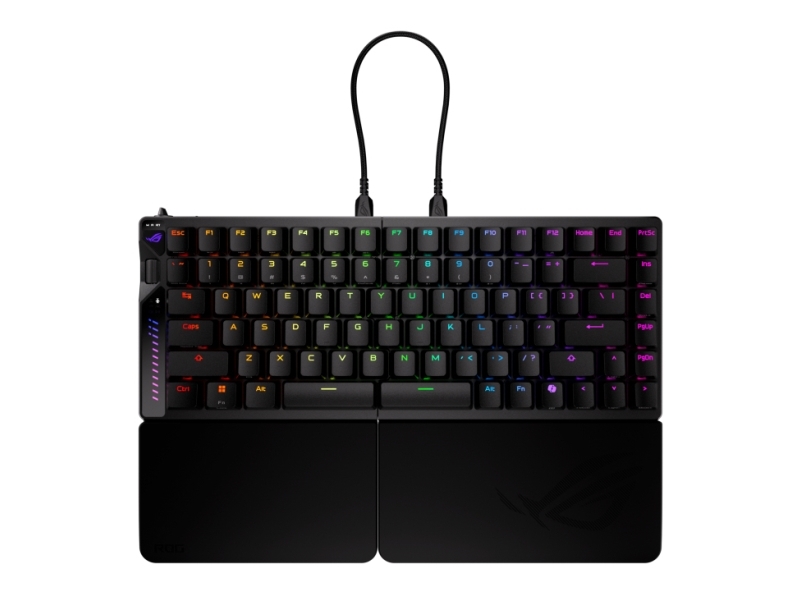 Asus Rog Falcata, 75%, Kabelgebunden &Amp Kabellos, Usb + Rf Wireless + Bluetooth, Magnetisch-Mechanischer Schlüsselschalter, Rgb Led, Schwarz